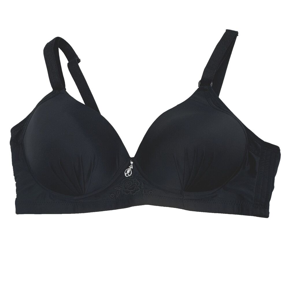 Rose Intimate Black 40D Underwired T-Shirt Bra Hook & Eye Back Closure 8045